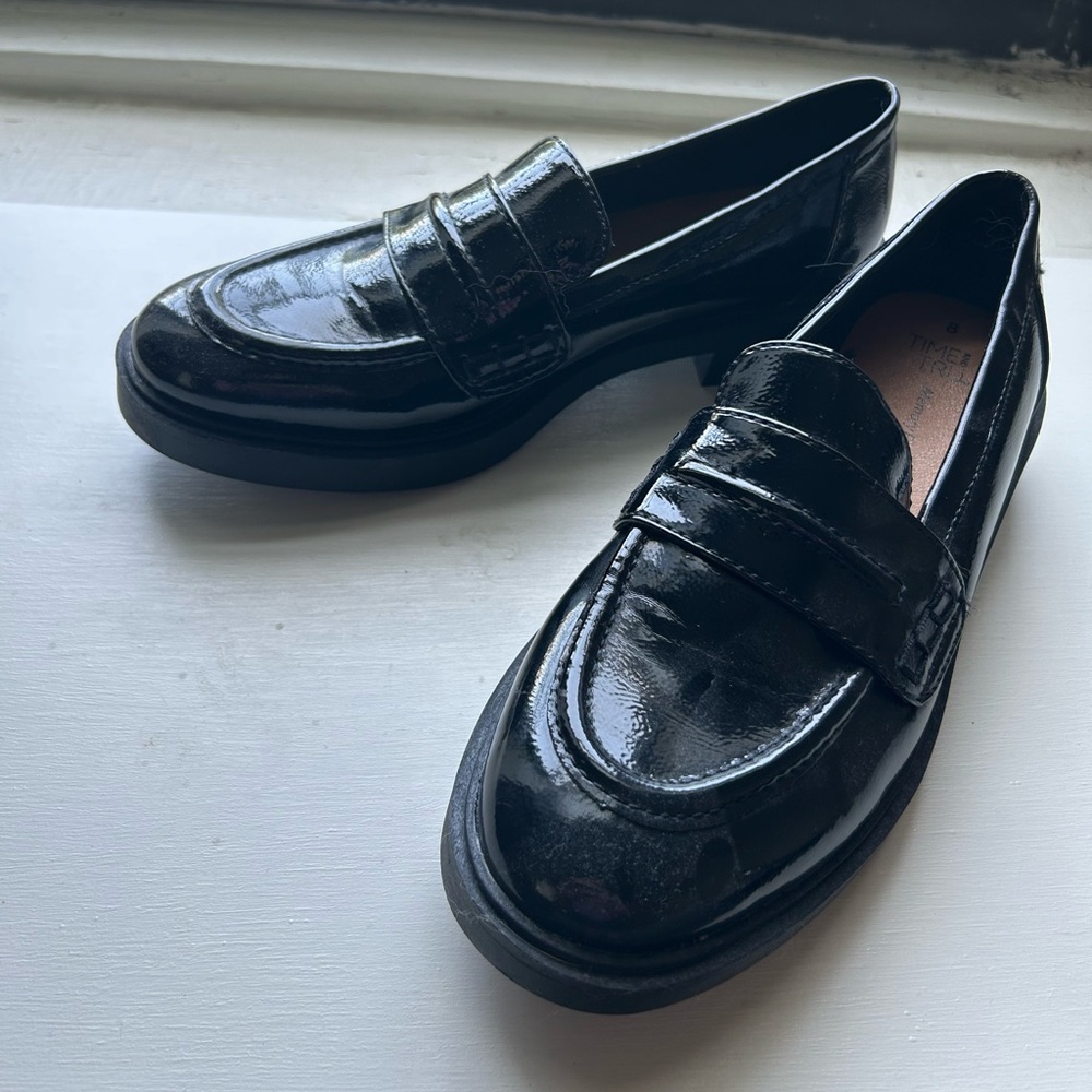 TIME AND TRU Black Professional Loafer Flats